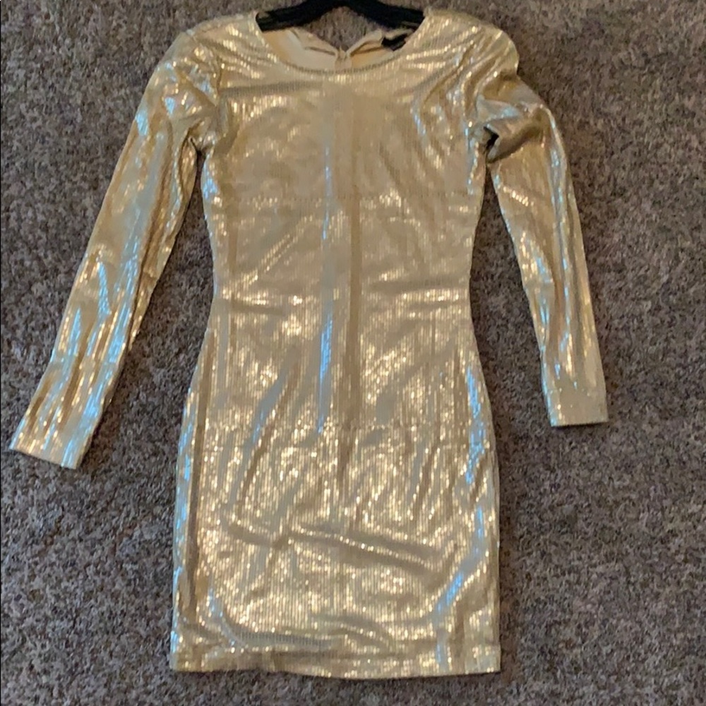 Gold Sequins Dress